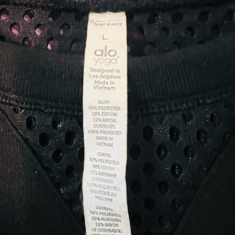ALO Mesh Back Yoga Sweatshirt - Picture 3 of 8